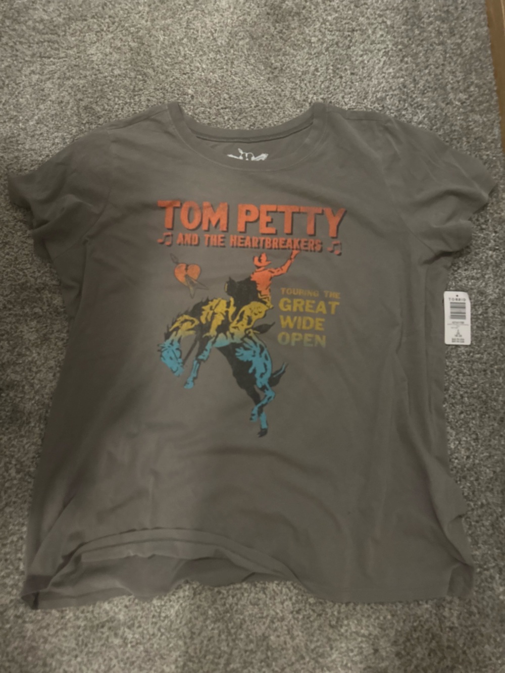 torrid Olive Green Short Sleeve Tee with Multicolor Tom Petty Graphic